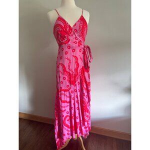 NWOT FARM RIO Octocool Abstract Print Wrap Front Maxi Dress - Small